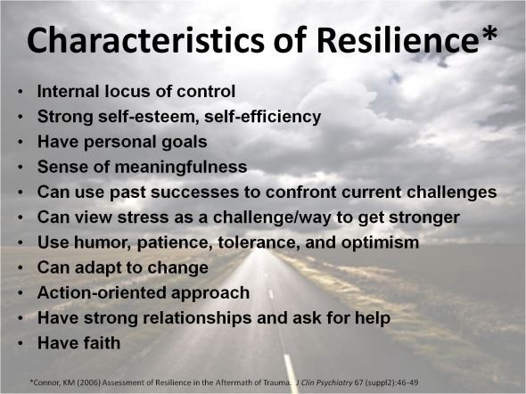Characteristics of resilience